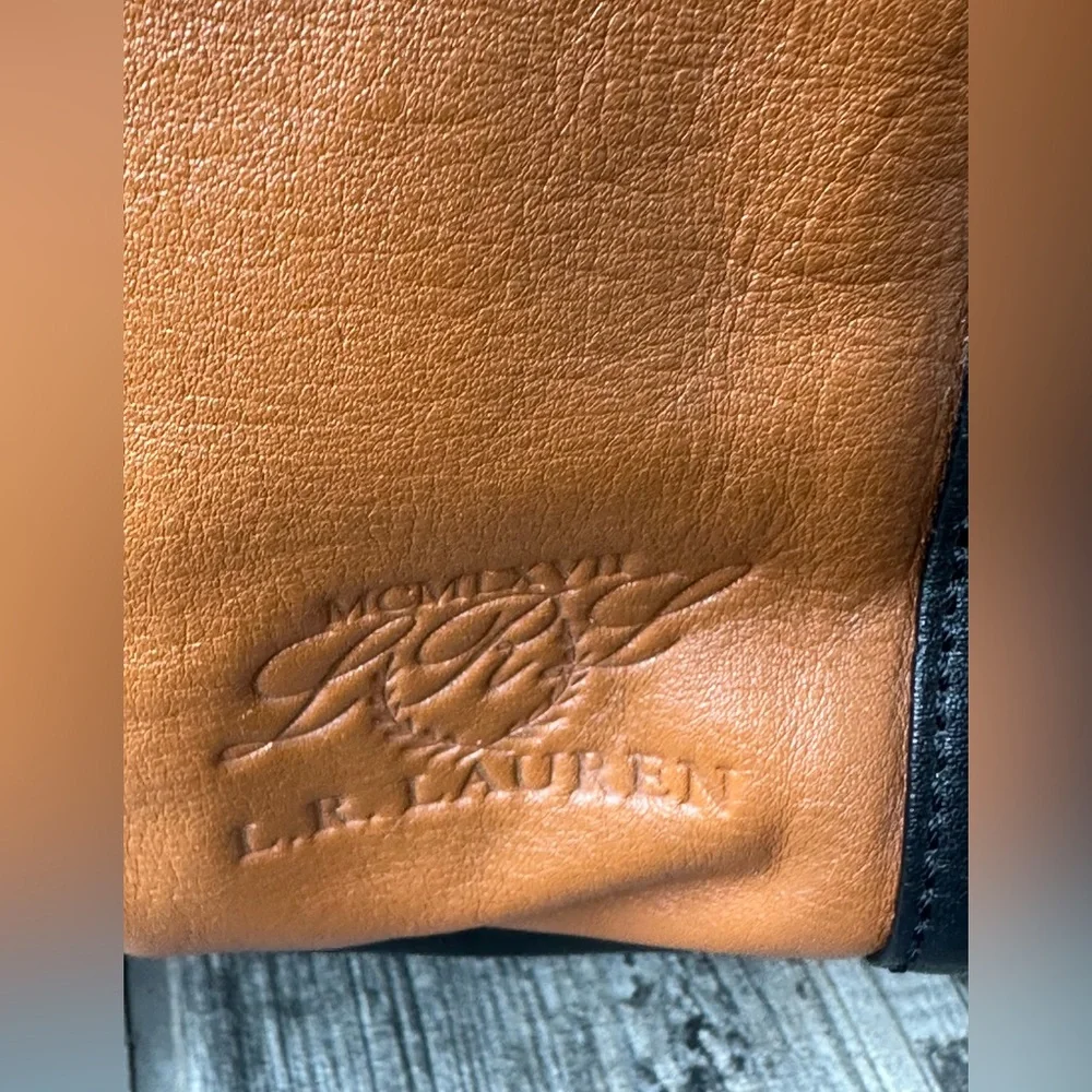 Ralph Lauren Vintage Y2K Old Money Leather Large  Handbag - Picture 5 of 17